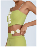 Women Yoga Tank Top with Padded Rose Stretch Quick-Dry Fitness Bra