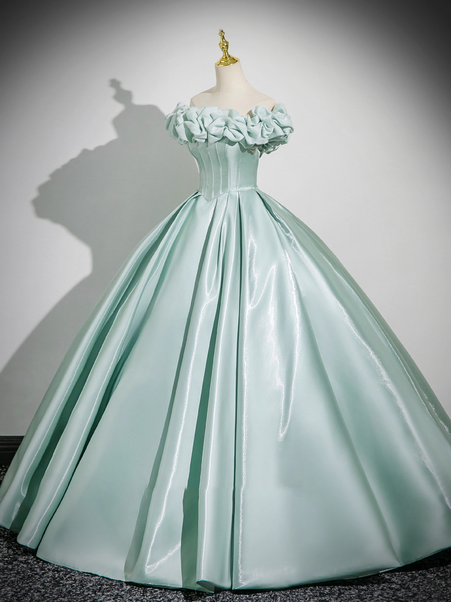 Women French Princess Light Green Evening Dress(Processing time need 3-6 days)