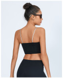 Women Yoga Tank Top with Padded Rose Stretch Quick-Dry Fitness Bra