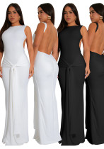 Women Sexy Backless Lace-Up Long Dress for Nightclubs and Parties with a Slit Bodycon Dress Women Sexy Backless Lace-Up Long Dress for Nightclubs and Parties with a Slit Bodycon Dress