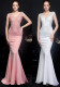 Plus-Size Women Lace-Trimmed Rhinestone Bridal Mermaid Evening Dress