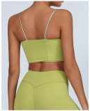 Women Yoga Tank Top with Padded Rose Stretch Quick-Dry Fitness Bra