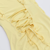 Women Summer Sexy Strappy Backless Lace-Up Dress