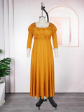Plus-size African Women beaded dress