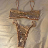 Sexy Rhinestone Bikini Set Two-Piece Swimsuit