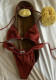 Women Sexy Printed Lace-Up Swimsuit Set