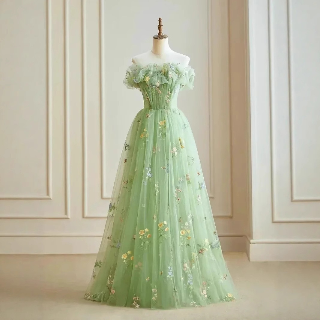 Women Off-Shoulder Strapless Evening Dress(Processing time need 3-6 days)