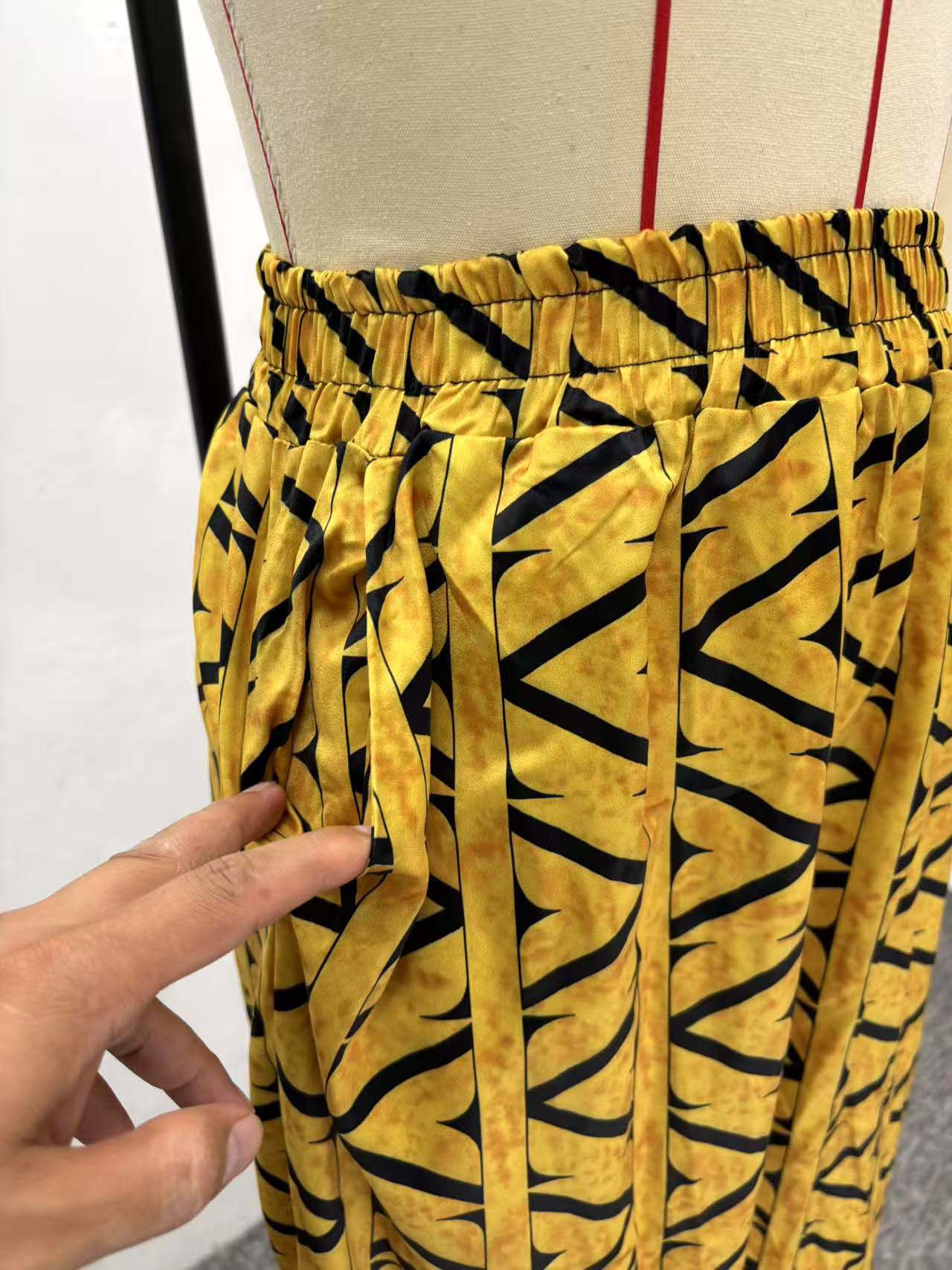 Plus Size African Women Casual Long-Sleeved Printed Shirt and Wide-Leg Pants Two-Piece Set