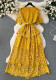 Women French-Style Short-Sleeved Openwork Lace Dress