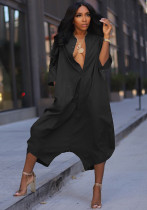 Women Solid Casual Wide-Leg Jumpsuit Women Solid Casual Wide-Leg Jumpsuit