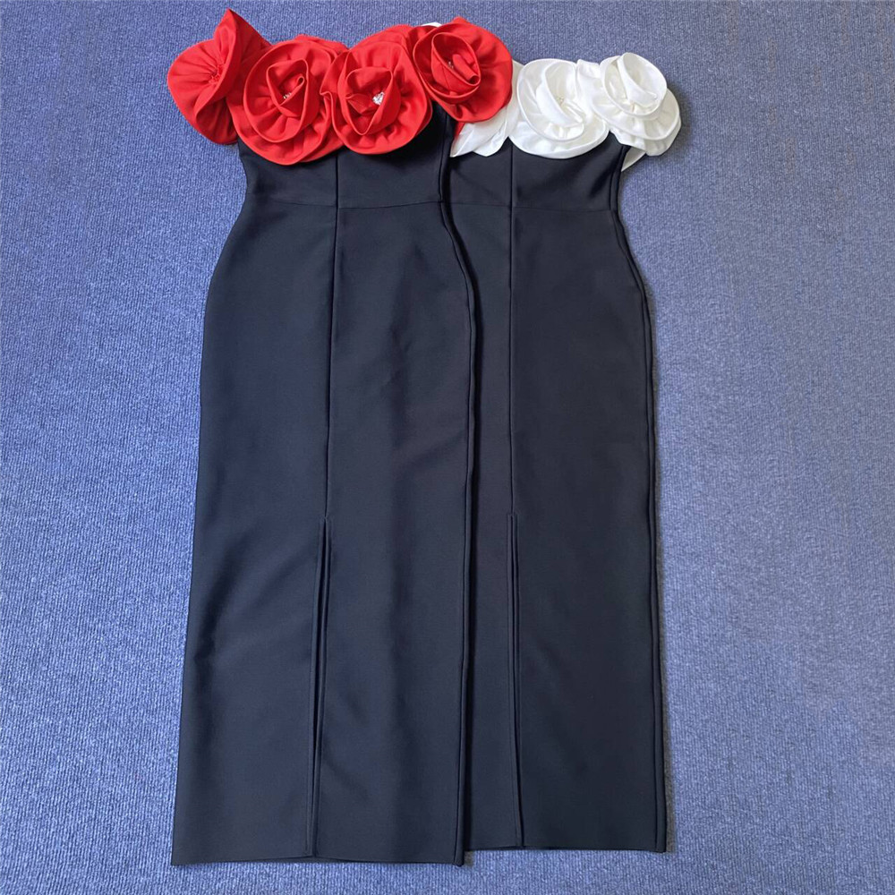 Women Floral Off-Shoulder Bandage Dress