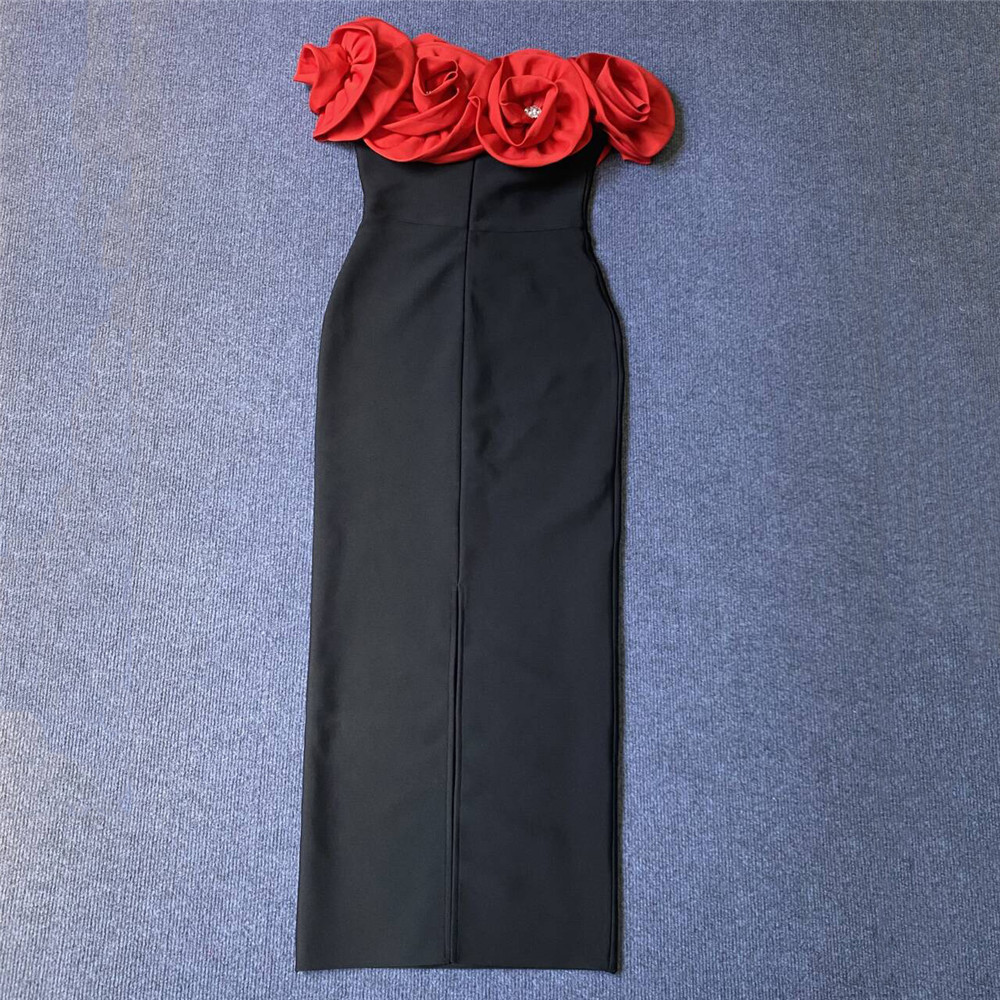 Women Floral Off-Shoulder Bandage Dress