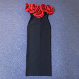 Women Floral Off-Shoulder Bandage Dress