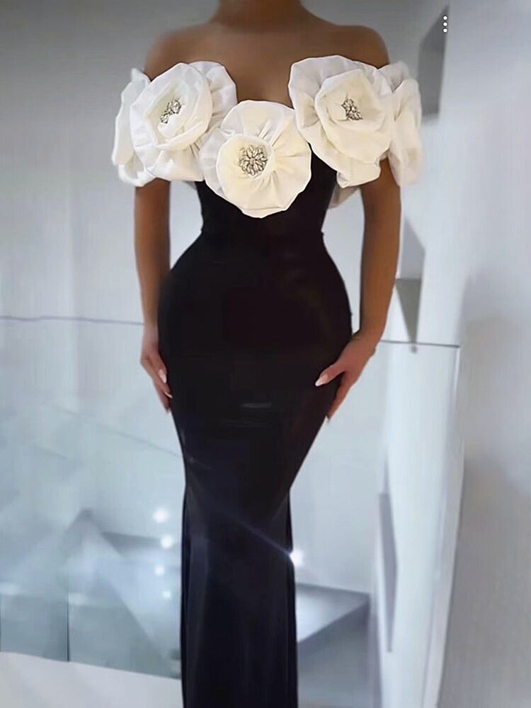 Women Floral Off-Shoulder Bandage Dress