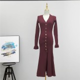 Women Fall/Winter Elegant Fishtail Knitting Dress