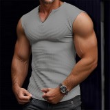 Men's Sporty Casual Coconut Tree Print Tank Top
