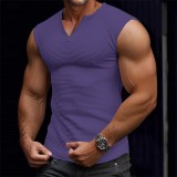 Men's Sporty Casual Coconut Tree Print Tank Top