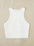 Women's Summer Letter Print Crop Tank Top