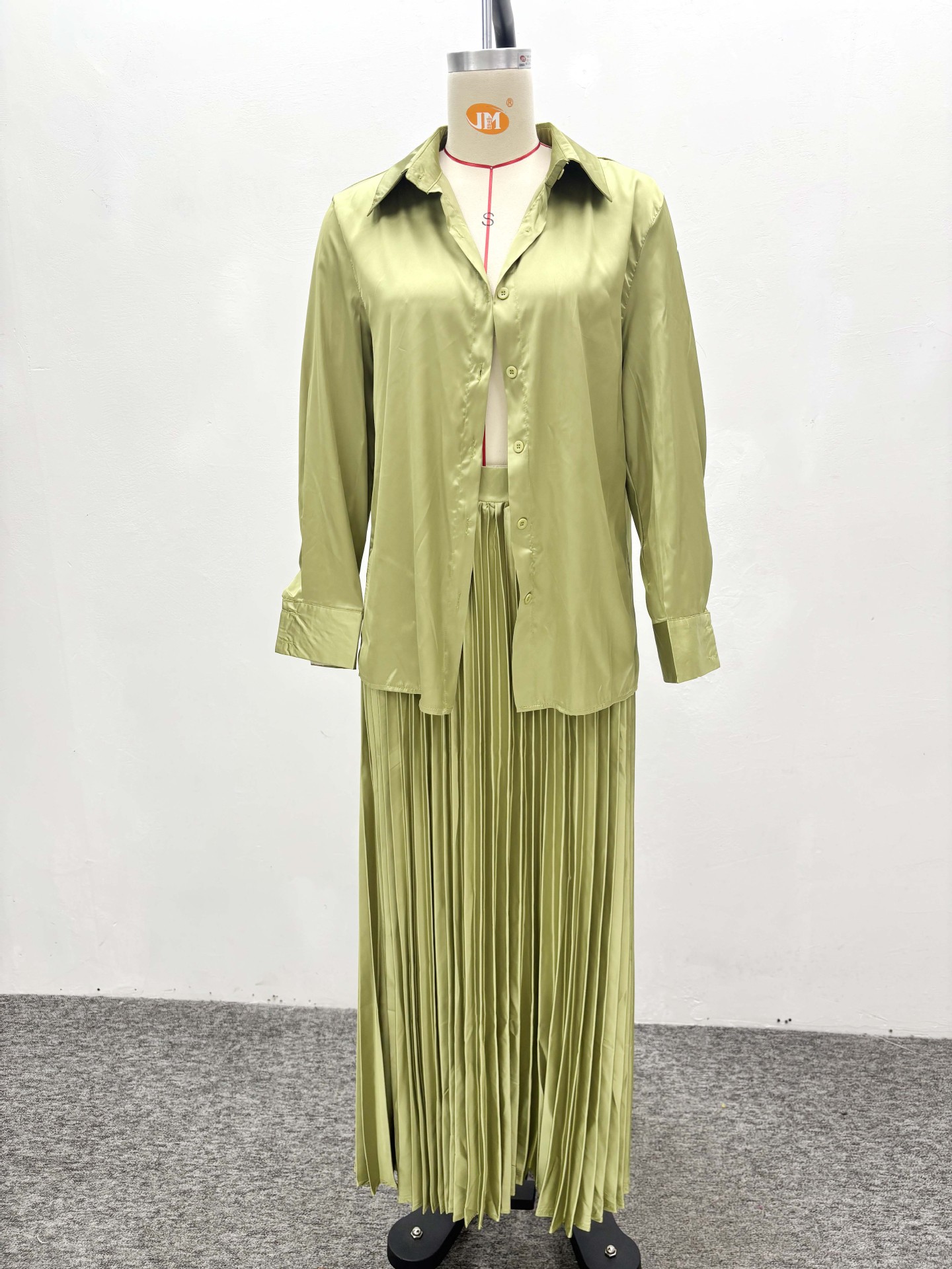 African Women summer long-sleeved pleated skirt two-piece set