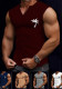 Men's Sporty Casual Coconut Tree Print Tank Top
