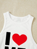 Women's Summer Letter Print Crop Tank Top