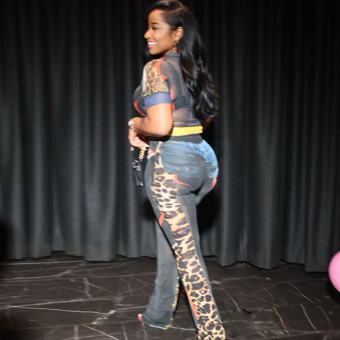 Women Fall Print Round Neck Short-Sleeved Top and Pants Two-Piece Set