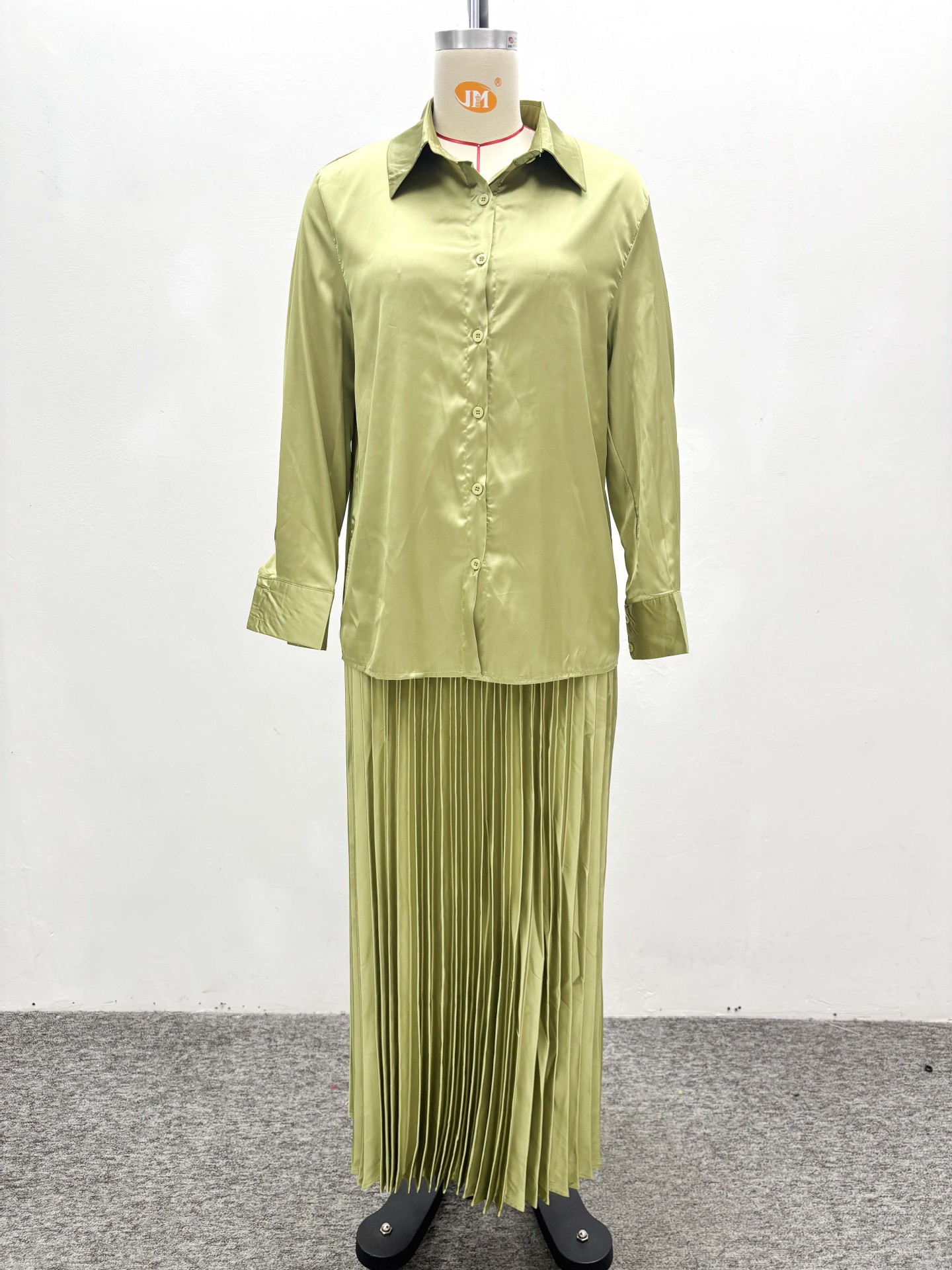 African Women summer long-sleeved pleated skirt two-piece set