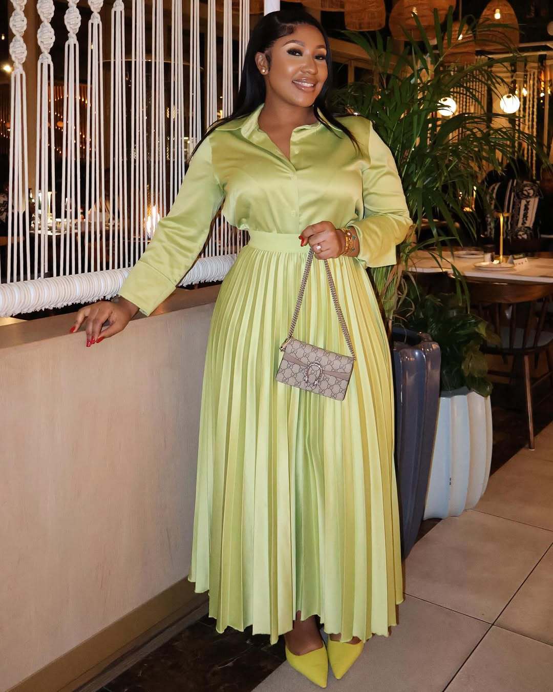 African Women summer long-sleeved pleated skirt two-piece set