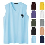 Men's Sporty Casual Coconut Tree Print Tank Top