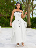 Women Sleeveless Wrap-On Belted Dress