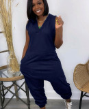 Women V-Neck Sleeveless Jumpsuit