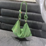 Women Pink Rhinestone Encrusted Handbag
