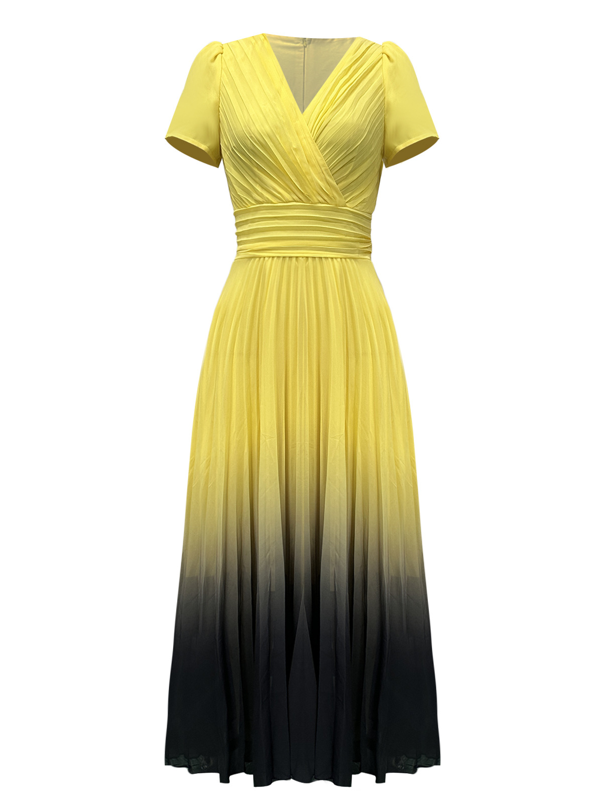 Women Short-Sleeved Ombre Dress