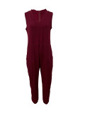 Women V-Neck Sleeveless Jumpsuit