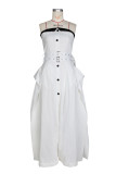 Women Sleeveless Wrap-On Belted Dress