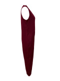 Women V-Neck Sleeveless Jumpsuit