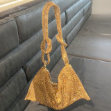 Women Pink Rhinestone Encrusted Handbag