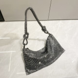 Women Pink Rhinestone Encrusted Handbag