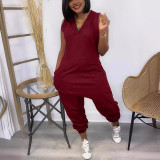 Women V-Neck Sleeveless Jumpsuit