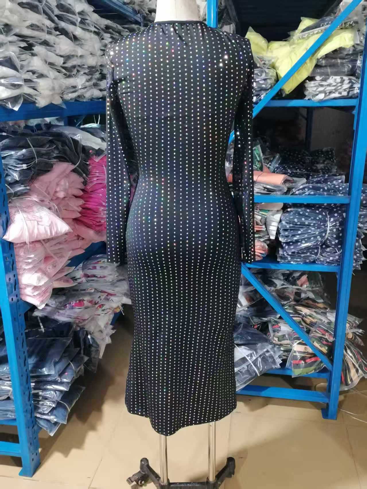 Women Sequin Tight Fitting Dress Summer Autumn Sexy Cut-Out Lace-Up Open Waist Evening Dress