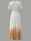 Chic Elegant Ruffle Long Dress