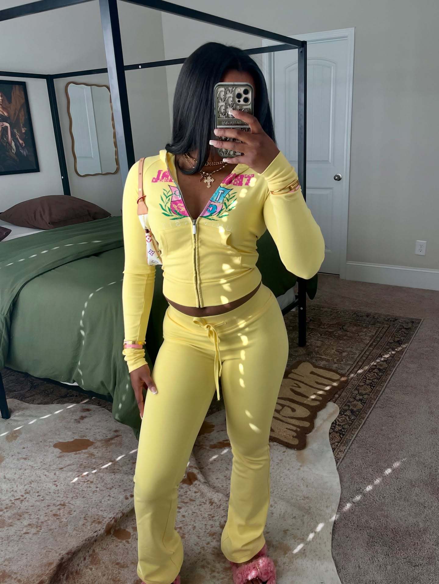 Sexy Elastic Waist Tie Hoodie Pants Casual Sporty Set Women Three-Piece Outfit