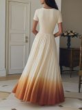 Chic Elegant Ruffle Long Dress