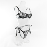 Sexy Embroidery Bra Lingerie Set