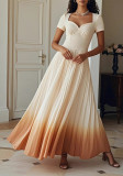 Chic Elegant Ruffle Long Dress