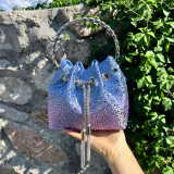 Women Autumn/Winter Bucket Bag Drawstring Beaded Shoulder/Crossbody Handbag