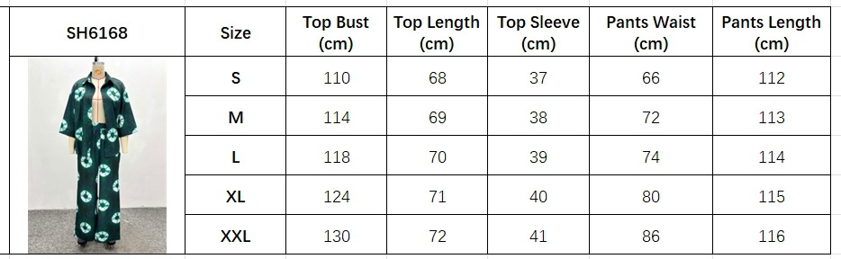 Plus Size Women's Print Casual Set African Ladies Long Sleeve Shirt Long Pants Fashion Trendy Two-Piece Set