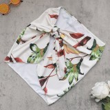 Solid Color High Waist Two-Piece  Bikini Skirt SetWomen's Three-Piece Swimsuit