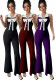 Sexy Fashion Solid Color Sleeveless V-Neck Women's Jumpsuit