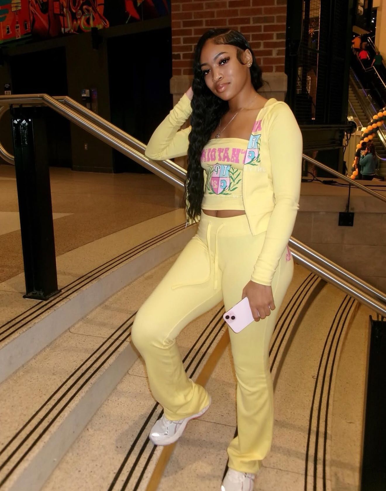 Sexy Elastic Waist Tie Hoodie Pants Casual Sporty Set Women Three-Piece Outfit